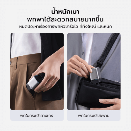 หัวชาร์จเร็วพร้อมสาย CUKTECH รุ่น AD1203P GAN 120W สีเทา ชาร์จสูงสุด 3 อุปกรณ์_5